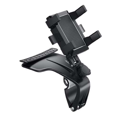 Stock Preferred - Universal Anti-Slip Adjustable 360° Car Phone Mount Holder - Black-Front_Standard 