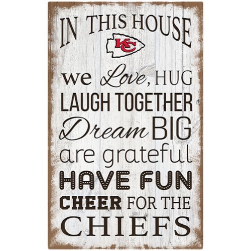 Fan Creations - Kansas City Chiefs 11'' x 19'' Team In This House Sign - Multicolor-Front_Standard 