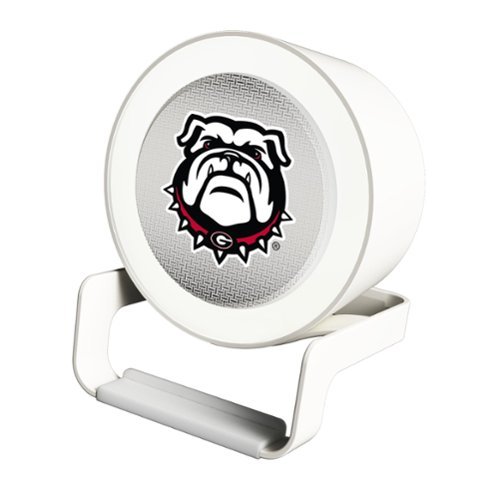 Keyscaper - Georgia Bulldogs Linen Print Nightlight Charger & Bluetooth Speaker - White-Front_Standard 