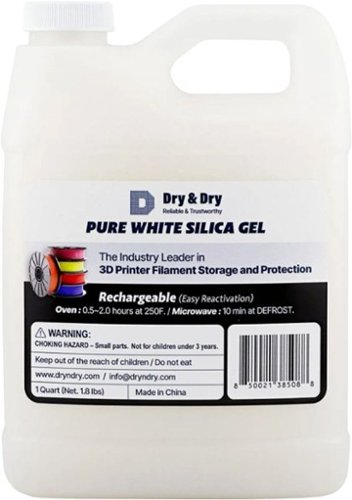 Dry & Dry - Rechargeable Silica Gel Desiccant Beads (1.8 lbs, 3-5 mm) - 3D Printer Filament Storage & Protection - White