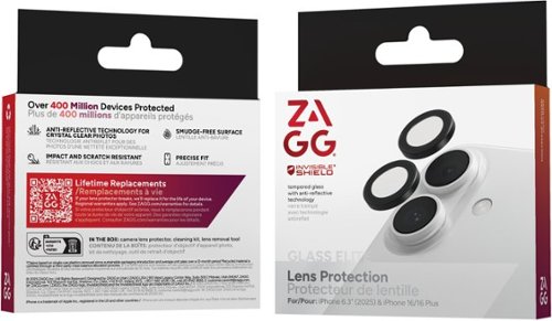 ZAGG Glass Elite Anti-Reflective Lens Protector for Apple iPhone 17/16+/16 - Black BUY IN SAUDI ARABIA