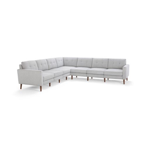 Burrow - Mid-Century Nomad 7-Seat Corner Sectional - Crushed Gravel-Front_Standard 