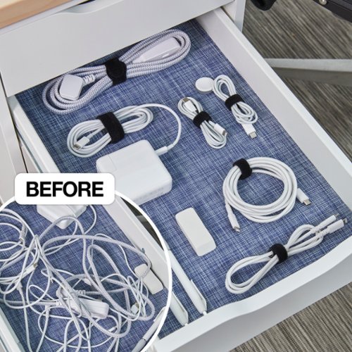 Wrap-It Storage Self-Gripping Cable Ties (20-Pack) Reusable Hook and Loop Cord Organizer Cable Tie for Cord Management and Organization - Black WHERE TO BUY