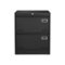Boyel Living - Filing Cabinet Lateral File Cabinet 2 Drawer with Lock Metal File Cabinets Three Drawer Office Cabinet - Black-Front_Standard