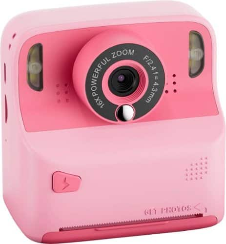 Contixo Kids Camera Instant Print - 1080P Kids Instant, 2.4 Inch Screen Selfie Digital Camera 12MP with Print Paper Pink - Pink