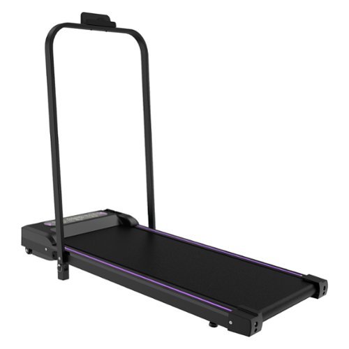 Anysun - 2-in-1 Under Desk Treadmill - Walking Pad with Remote Control, LED Display, for Home & Office Walking/Jogging - Black-Front_Standard 