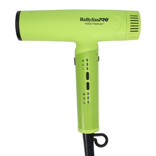 Babyliss - BaBylissPRO Nano Titanium Light Ionic High Speed Hair Dryer - (BNTC9200NY) - Neon Yellow-Front_Standard 