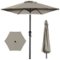Best Choice Products - 10ft Outdoor Steel Market Patio Umbrella w/ Crank, Tilt Push Button, 6 Ribs - Beige-Front_Standard