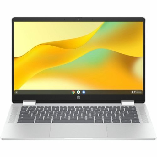 HP - Chromebook x360 14b-cd0000 2-in-1 14" IPS 1366 x 768 (HD) Touch Screen Laptop - Intel N-Series with 4GB Memory - Glacier Silver, Silver