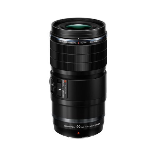 OM System - Olympus M.Zuiko Digital ED 90mm F3.5 Macro is PRO for Micro Four Thirds System Camera, Weather Sealed Design, - Black-Front_Standard 