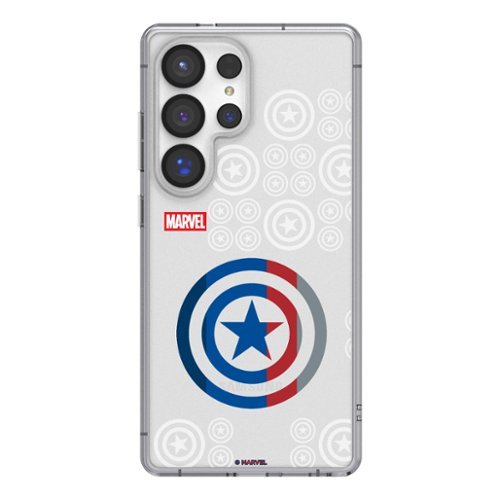 Keyscaper - Marvel Sigil Clear Phone Case - Samsung Galaxy S24 - Captain America-Front_Standard 