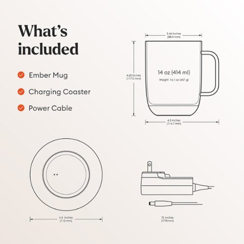 Ember Temperature Control Smart Mug 2 - 14 oz - White BUY ONLINE
