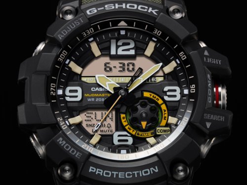 Casio Men's G-Shock Mudmaster Twin-Sensor Analog-Digital 55mm Watch - Green WHERE TO BUY