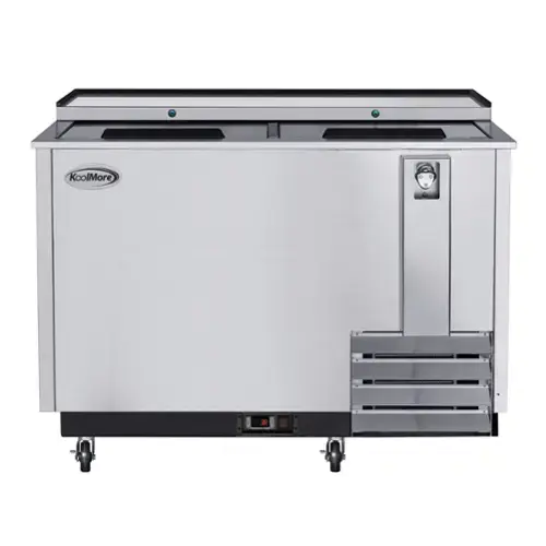 Front. Koolmore - 50 in. Commercial Bottle Cooler in Stainless-Steel with Built-In Opener, ETL Listed, 14 cu. ft. (KM-BOC50-SS) - Stainless steel.