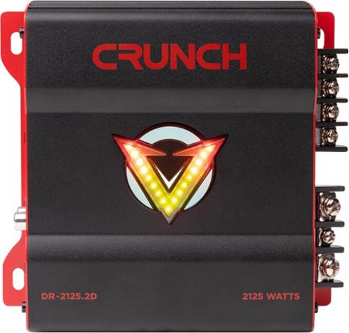 Crunch V-DRIVE 2125W 2-Channel Car Audio Amplifier - Black WORLDWIDE DELIVERY