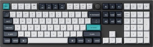 Keychron - Q6 Max 100% Custom Wireless RGB Mechanical Keyboard with Programmable QMK/VIA Hot-Swappable Banana Switch - Black