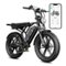TST GRP - 20" Peak 1500W Full Suspension Moped-style Electric Bike, 48V/15Ah - Black-Front_Standard
