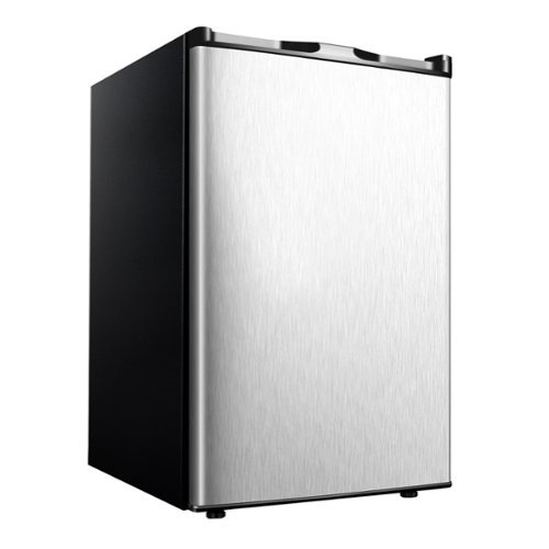 SIMZLIFE - Compact Single-Door Upright Freezer - 3.0 Cu.ft Capacity, Reversible Stainless Steel Door, Ideal for Home/Dorm/Apartment - Silver-Front_Standard 
