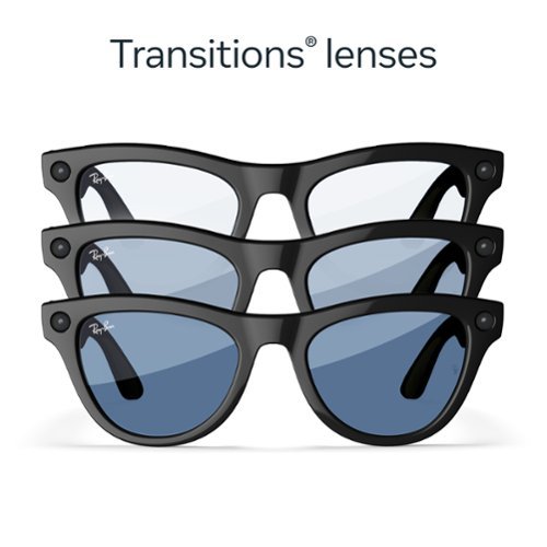 Ray-Ban Meta Skyler glasses with Meta AI, Audio, Photo, Video Compatibility - Transitions Blue Lenses - Shiny Black WORLDWIDE DELIVERY