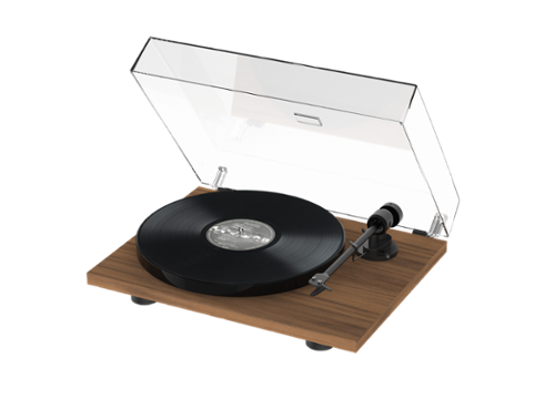 Pro-Ject - E1 Record Player with Phono Preamp - Satin Walnut-Front_Standard 