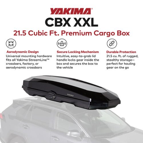 Yakima CBX XXL Roof Top Cargo Rugged Carrier Box Fits StreamLine