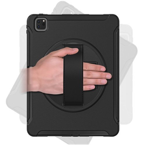 SaharaCase Raider Series Heavy Duty Hand Strap Case for Apple iPad Air 11'' M3/M2 and iPad Air 10.9'' (4th and 5th Gen) - Black WORLDWIDE DELIVERY