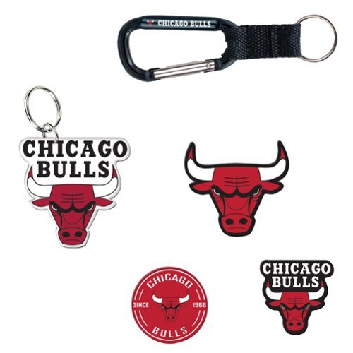 WinCraft - Chicago Bulls 5-Pack Key Ring and Fridge Magnet Set - Multicolor-Front_Standard 