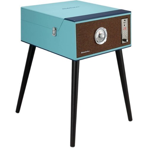 Studebaker - SB6085 Bluetooth Floor Stand Turntable with CD Player and FM Radio - Teal-Front_Standard 