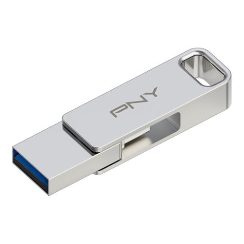 PNY 128GB DUO LINK USB 3.2 Type-C Dual Flash Drive - Silver SHOP ONLINE
