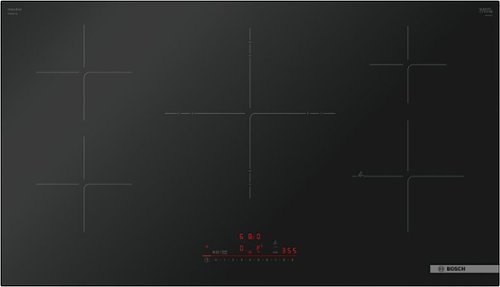Bosch - 800 Series 36" Built-In Electric Induction Cooktop with 5 elements, HomeConnect and Frameless Design - Black-Front_Standard