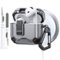 Dteck - Case for Apple AirPods 4th Gen with Magnetic Lock,Compatible with Mag Safe,Carbon Fiber Texture Cover with Carabiner - Gray-Front_Standard