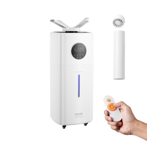 VEVOR - Commercial Humidifier,5.5 Gal/21L 40.6 oz/h Cool Mist Output, Industrial Air Vaporizer for Large Room Up To 1291.7 Sq Ft - White-Front_Standard 