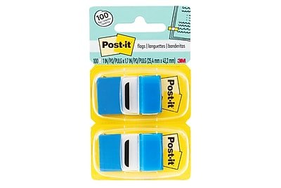 Post-it - Flags Value Pack, 1", 50 Flags/Dispenser, 12 Dispensers/Box (680-BE12) - Blue