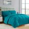 Sweet Home Collection - All Season Reversible Bed-in-A-Bag Solid Color Comforter & Sheet Set, Queen - Teal-Front_Standard