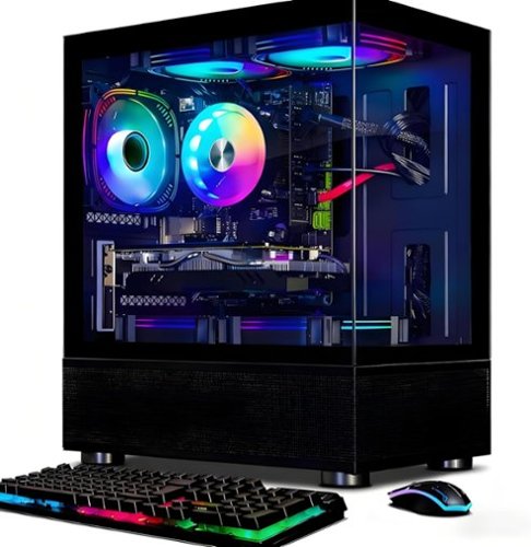 STGAubron - Gaming Desktop PC, Intel Core i7 up to 3.9G, Radeon RX 580 16G, 16GB RAM, 1TB SSD, WiFi, BT 5.0, Win11 Home - Black-Front_Standard 