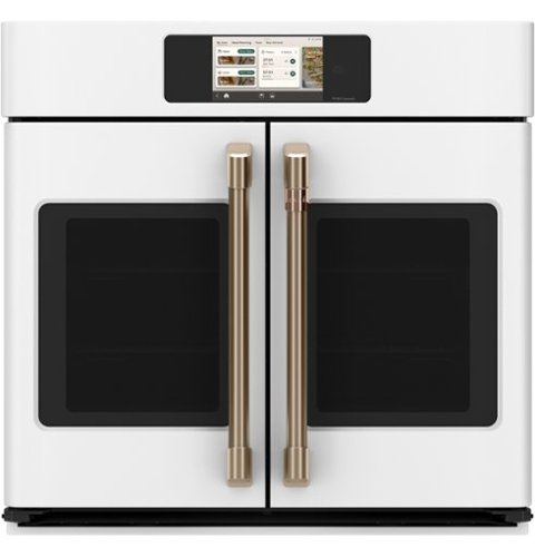 Café - 30" Smart Built-In Single Electric Convection French-Door Wall Oven with Air Fry and Precision Cooking Modes - Matte White