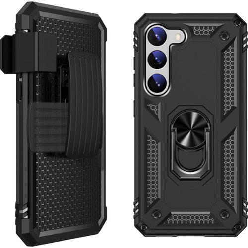 SaharaCase Military Kickstand Series with Belt Clip Case for Samsung Galaxy S23+ - Black HOW TO BUY