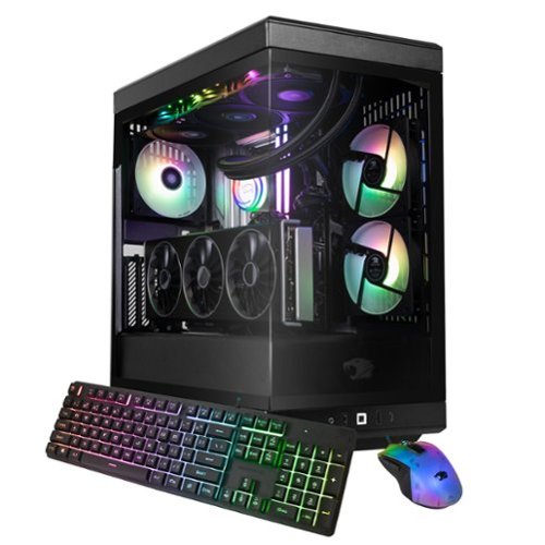 iBUYPOWER - Y40 PRO Gaming Desktop PC - AMD Ryzen 9 9900X, NVIDIA GeForce RTX 5080 16GB, 32GB DDR5 RGB,2TB NVMe - Black
