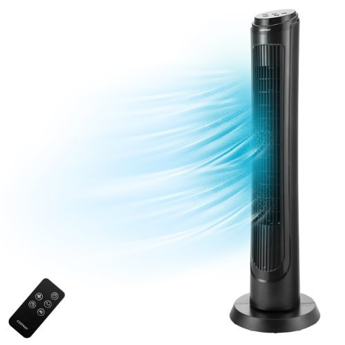 Costway 40''Tower Fan with Remote 75 Degree Oscillating Fan with 3 Wind Modes and 4 Wind Speeds - Black