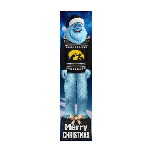 Fan Creations - Iowa Hawkeyes 48" Yeti Christmas Leaner - Multicolor-Front_Standard 