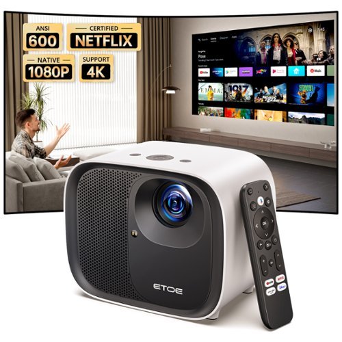 ETOE E3 Pro 4K 1080P Smart Projector, Android TV 11.0