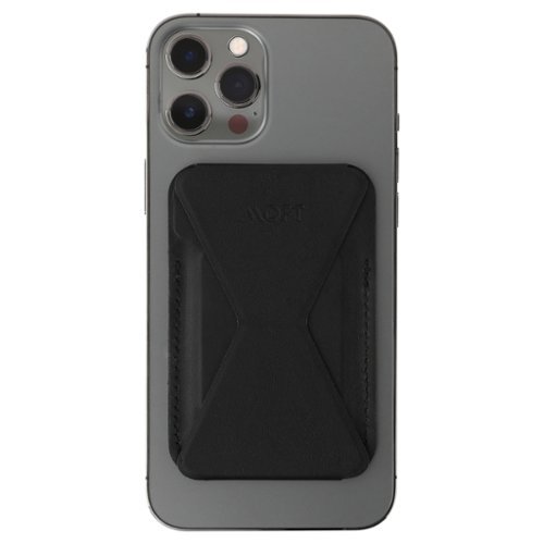 MOFT - Snap-on Phone Stand and Wallet for iPhone 12 and 13 Series - Night Black-Front_Standard 