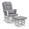 Storkcraft - Tuscany Glider and Ottoman - White/Gray Swirl-Front_Standard