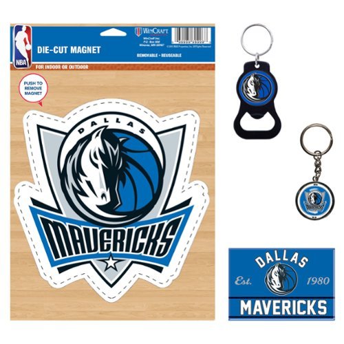 WinCraft - Dallas Mavericks 4-Pack Key Rings and Magnets Set - Multicolor-Front_Standard 