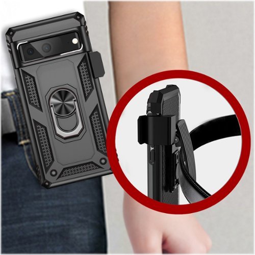 SaharaCase Military Kickstand Series with Belt Clip Case for Google Pixel 7 - Black BUY IN EUROPE