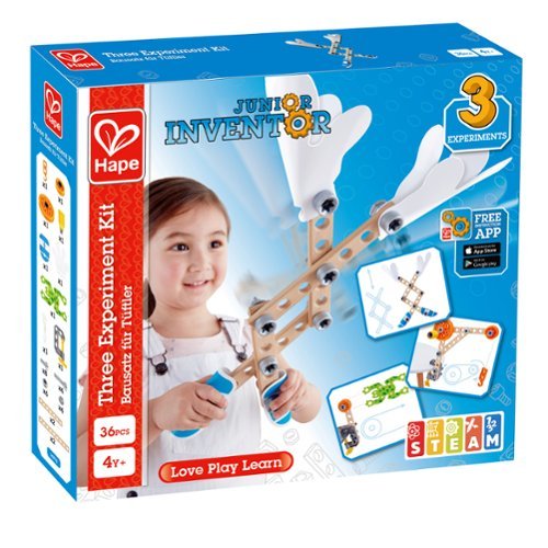 Hape - Hape: Junior Inventor: Three Experiment Kit - 36pcs, Ages 4+