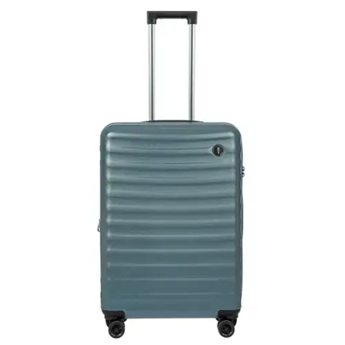 Front. Bric's - Nausicaa Hardside Expandable 27" Medium Checked Spinner Luggage - Grey Blue.