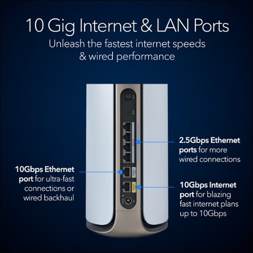 NETGEAR Orbi 970 Series BE27000 Quad-Band Mesh Wi-Fi 7 System (3-pack) - White WHERE TO BUY