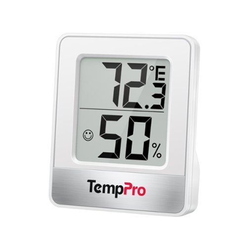 TempPro - TP-49W Digital Indoor Thermometer Hygrometer – Temperature & Humidity Monitor for Rooms - White-Front_Standard 
