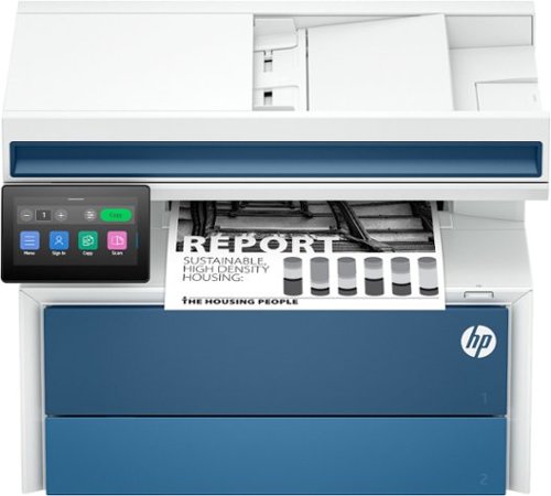 HP - LaserJet Pro MFP 4112dw Wireless Black & White All-in-One Laser Printer, Scan, Copy, Fax, 2-Sided Printing, AI-Enabled - White
